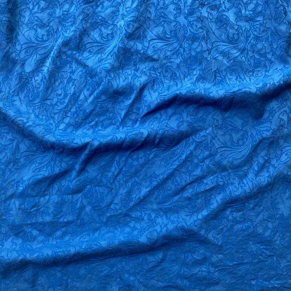 Holding Horses Women's Blue Damask Tie Shoulder Mini Shift Dress Size Medium - Picture 8 of 9